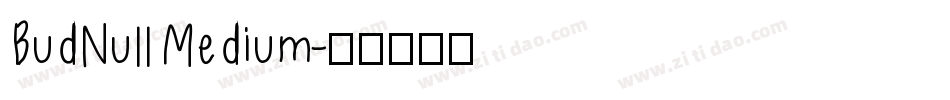 BudNull Medium字体转换